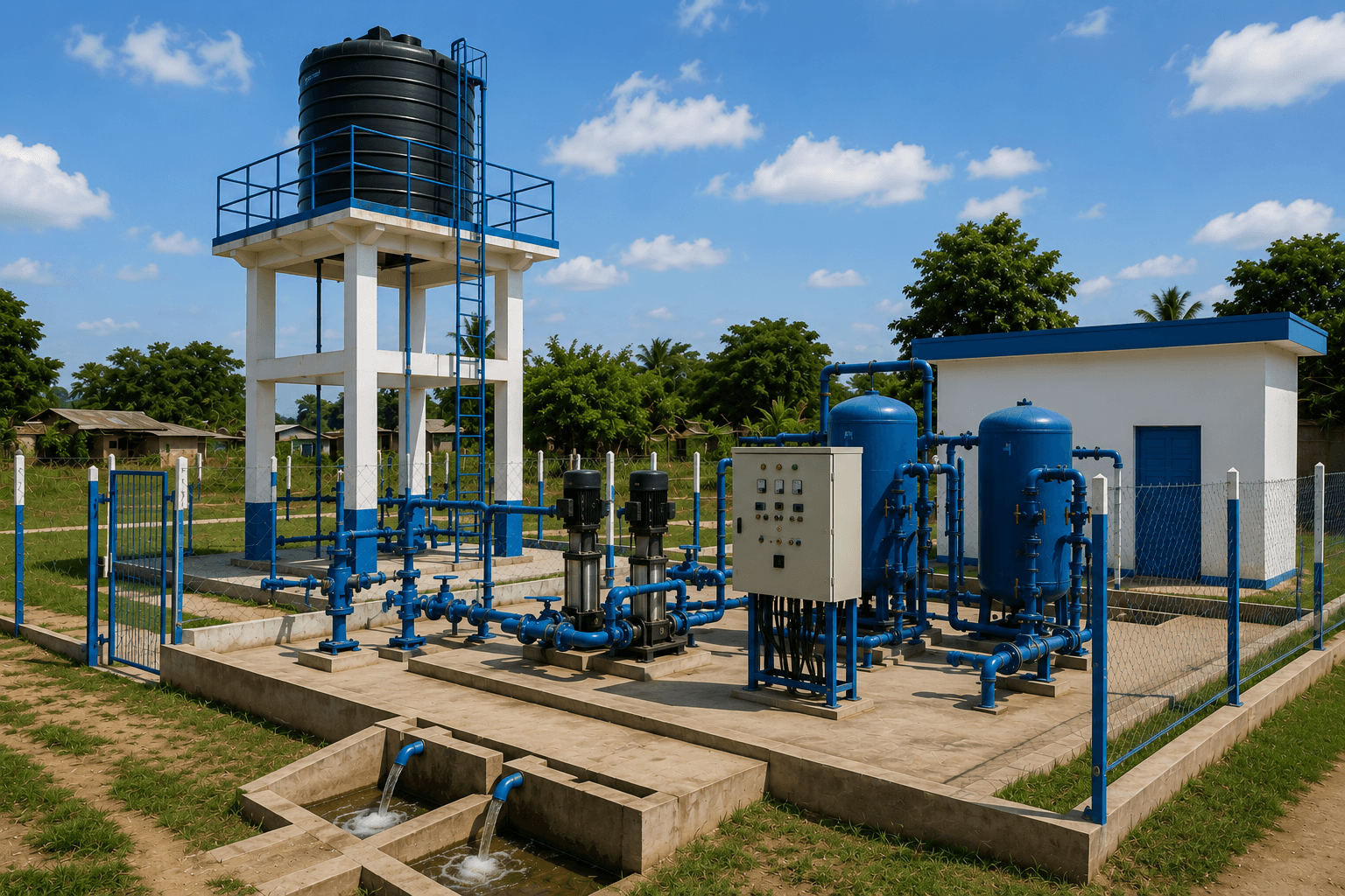 Hydrocom water supply project in Ghana